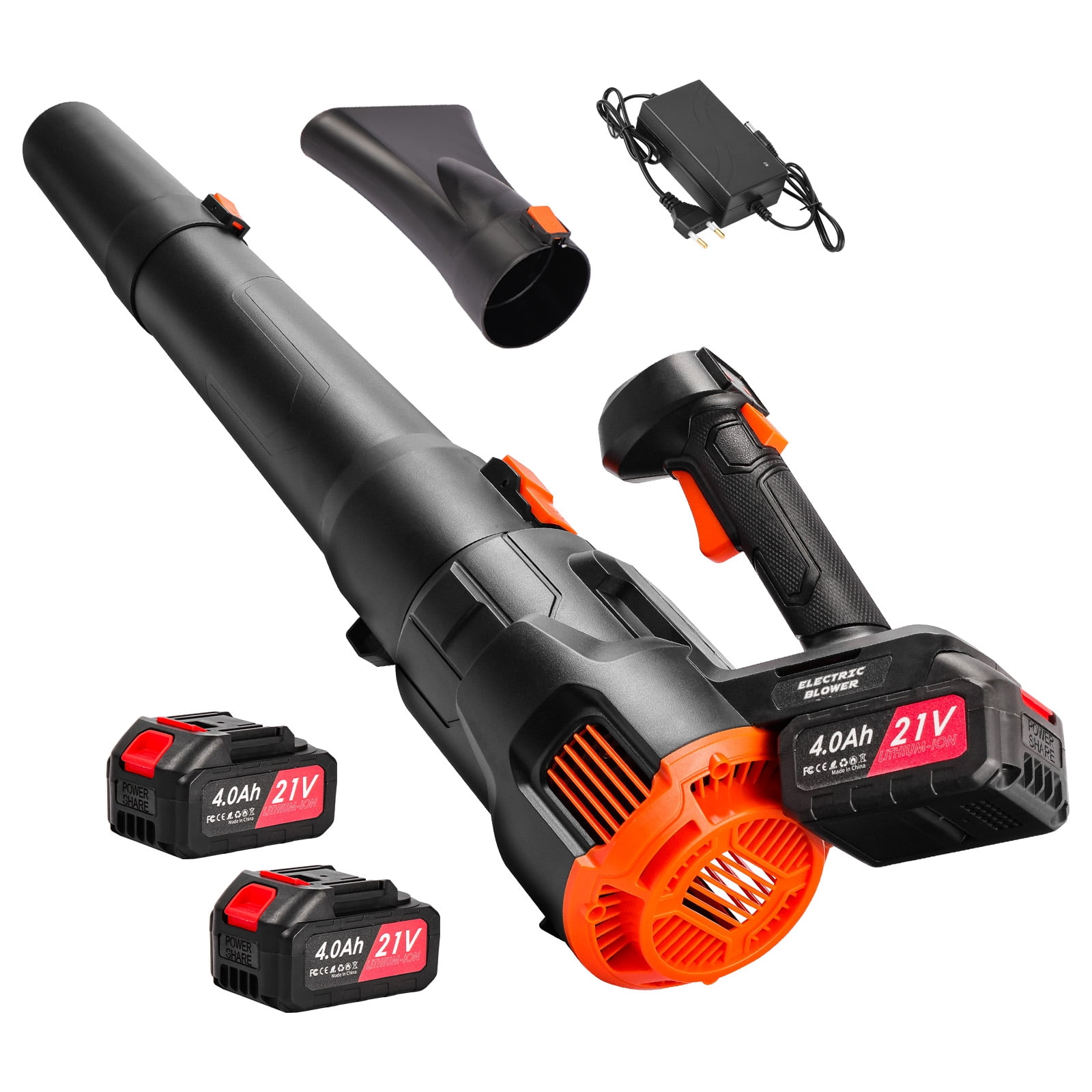 500CFM Cordless Leaf Blower for Lawn Care, 150 MPH 21V Battery Powered Leaf Blowers with 2 x 4.0Ah Battery & Charger, Electric Leaf Blower for Snow Blowing, Yard Cleaning & Hallway Maintenance