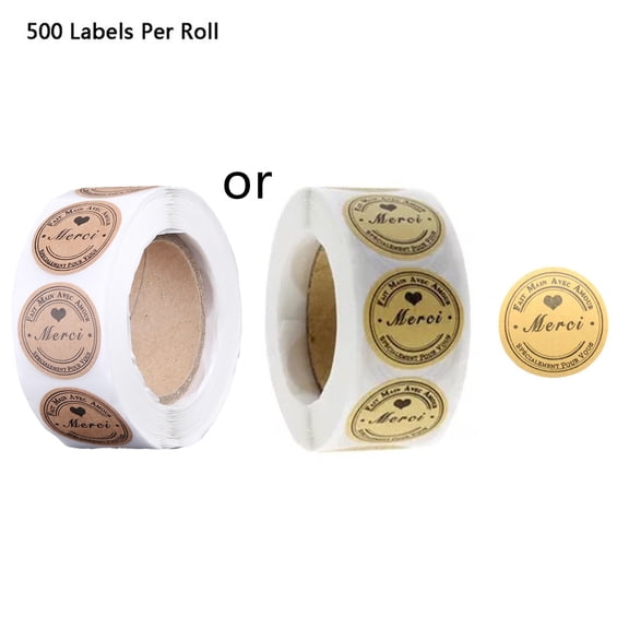 500Counts French Thank You Sealing Sticker Adhesive Wrapping Label for Small Business Online Retailer Wedding