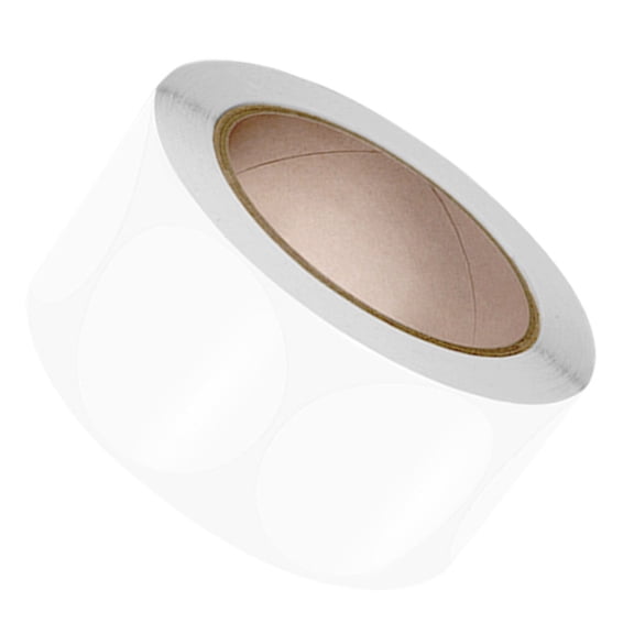 500Counts Round Sealing Sticker Clear PVC Seal Sticker Adhesive Wrapping Labels for Envelopes Mailing Packaging