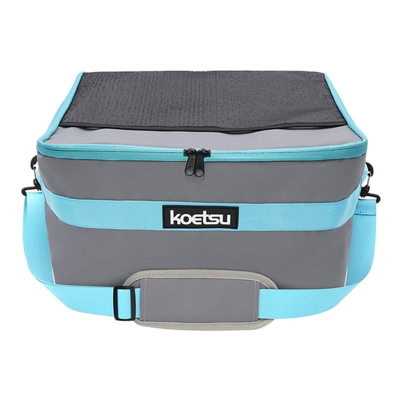 500D Mesh Reinforced SUP Paddle Board Cooler Deck Bag, PVC Lining with Pearl Cotton Insulation, 3 Removable Compartments with Mesh Pockets, Adjustable Shoulder Strap for Kayaking Camping Water Sports