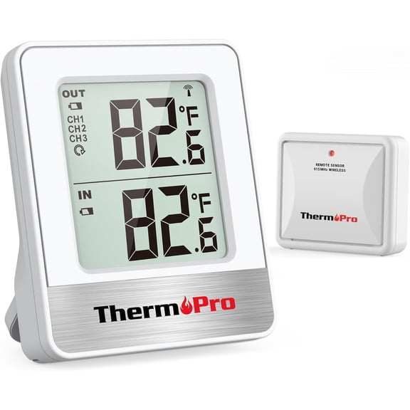500FT Indoor Outdoor Thermometer Wireless, Outdoor Thermometers for Patio with Temperature Sensor, Outside RoomThermometer for House Home Reptile Baby Room Temperature Monitor