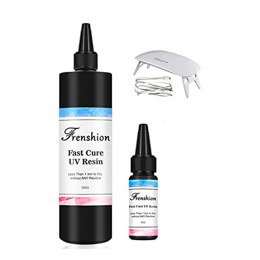 500G+30G Lastest Uv Hard Resin,Fastest Curing,Ultraviolet Solar No Yellowing High Transparency Resin for Jewelry Making Casting & Coating,Craft DIY+Protable Mini Lamp