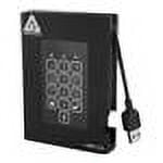 Apricorn Aegis Padlock A25-3PL256-500F 500 GB External Hard Drive - USB 3.0 - 5400rpm - 8 MB Buffer - Portable