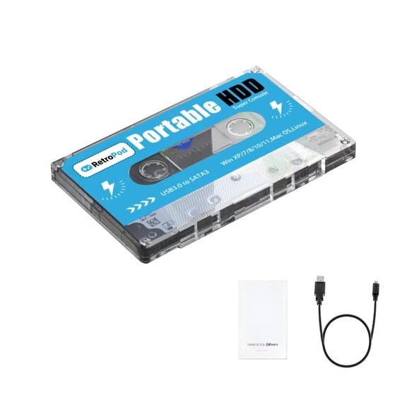 500GB Portable External Game Hard Drive Disk Built-in 111000+ Games Batocera 33 Game System for Laptop PC Windows - No Gamepad