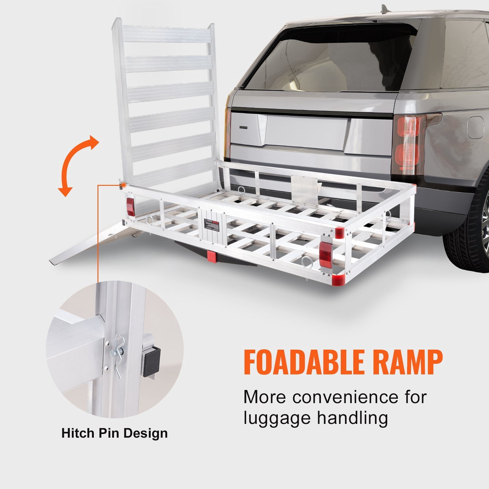 500LB Hitch Mount Cargo Basket for Trucks/SUVs, 50