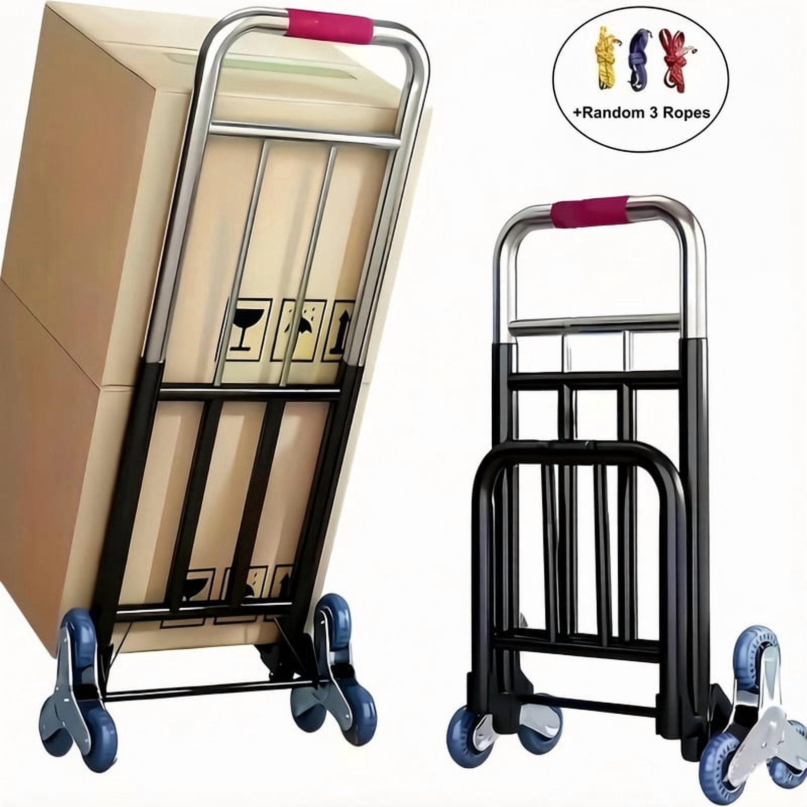 500LBS Capacity Heavy Duty Garden Folding Trolley with Step Crawler Wheels, Stair Climbing Dolly Cart for Warehouse, Shopping