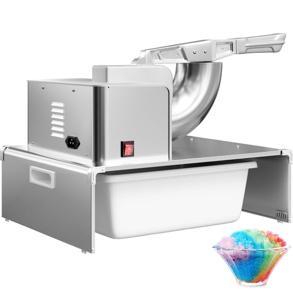 500LBS/H 300W Commercial Snow Cone Machine Ice Shaver Ice Crusher for Snow Cones