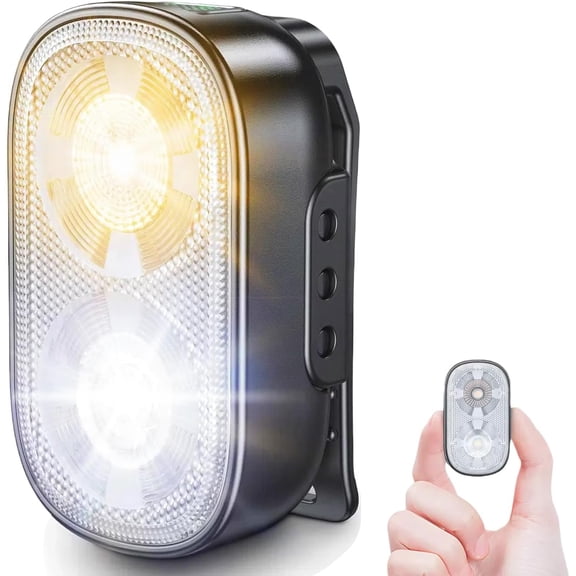 500LM Ultra Bright Mini Clip-on Flashlight Rechargeable, 10 Modes Hands-Free Pocket EDC Flashlights, Waterproof Small Flashlight, Running Lights for Runners/Emergency/Work, Gifts for Men/Dad