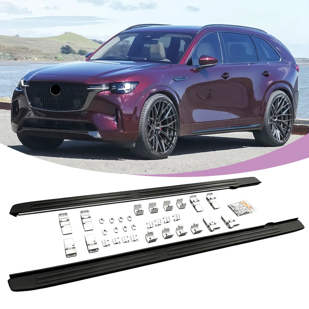 500Lbs Aluminum Running Boards fits for 2024 2025 2026 Mazda CX-90 CX90 ...