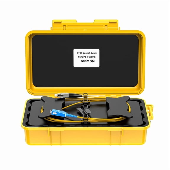 500M Fiber Optic OTDR Launch Cable Box Dead Spot Eliminator 0.2dBm OTDR Dead Zone Eliminator SC/UPC-FC/UPC