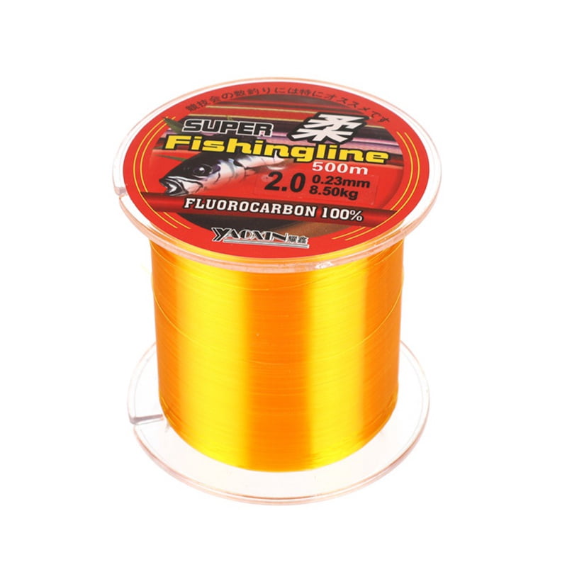 500M Nylon Fishing Line Fluorocarbon Coated Monofilament Fishing Leader Line Carp Fishing Wire Fishing Accessories Golden