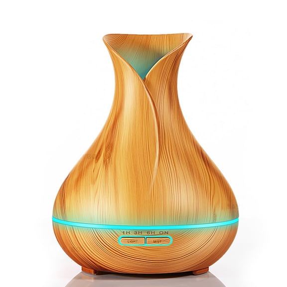 500ML Aroma Diffuser with LED Light, Ultrasonic Essential Oil Diffuser Air Purifier, Adjustable Mist Timer 1H 3H 6H ON, Waterless Auto Shut-Off, PP+ABS BPA-Free for Home Office Bedroom