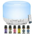thumbnail image 1 of 500ML Aromatherapy Oil Diffuser, Auto Shut Off (When Water Runs Out) Essential Oil Aroma Diffuser with 6 Bottle 10ML Essential Oil Set for Home Office Bedroom, 1 of 10