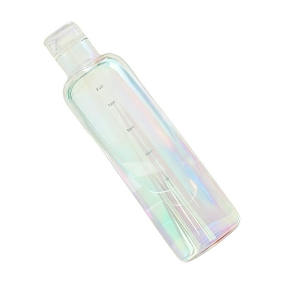 500ML Clear Glass Bottles with Lids Reusable Glass Water Bottles with Stainless Steel Cap for Juicing, Refrigerator,100% Leak Proof, BPA Free