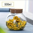 thumbnail image 1 of 500ML Clear Glass Storage Canister,Round Decorative Small Container Jar for Coffee,Spice,Candy,Salt,Cookie,Condiment,Sugar, 1 of 9