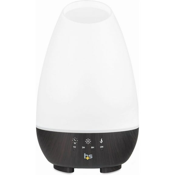 500ML Essential Oil Diffuser for Large Rooms, Cool Mist Humidifier and Aromatherapy Diffuser, Adjustable Timer, Mist Mode and 7 LED Light Colors, White (Pack of 1)
