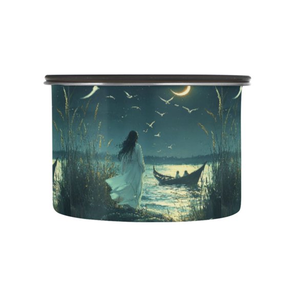 500ML Food Storage Container Food Storage Tank Coffee Storage Container 304 Food Grade Stainless Steel Corrosion Resistant Beauty on A Boat