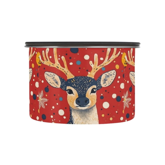 500ML Food Storage Container Food Storage Tank Coffee Storage Container 304 Food Grade Stainless Steel Corrosion Resistant Blue Santa Fawn