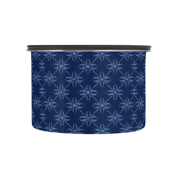 500ML Food Storage Container Food Storage Tank Coffee Storage Container 304 Food Grade Stainless Steel Corrosion Resistant Blue Star Pattern