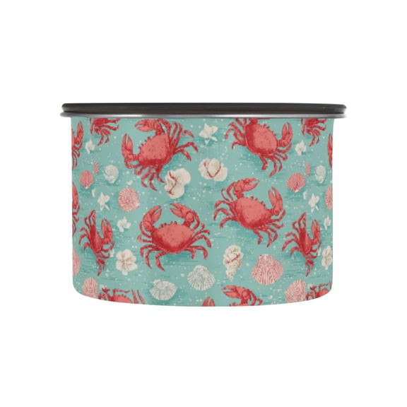 500ML Food Storage Container Food Storage Tank Coffee Storage Container 304 Food Grade Stainless Steel Corrosion Resistant Cartoon Crabs and Shells