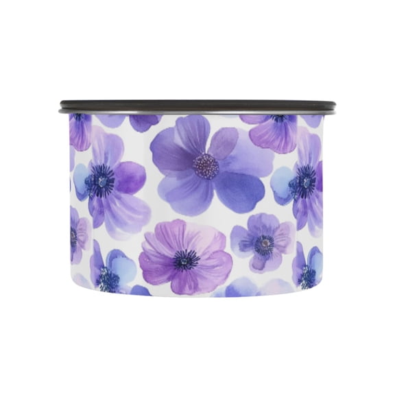 500ML Food Storage Container Food Storage Tank Coffee Storage Container 304 Food Grade Stainless Steel Corrosion Resistant Cartoon Lavender Flowers