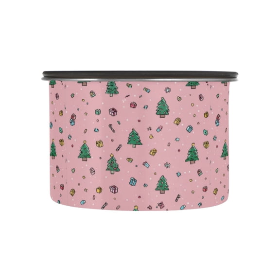 500ML Food Storage Container Food Storage Tank Coffee Storage Container 304 Food Grade Stainless Steel Corrosion Resistant Christmas Tree Green