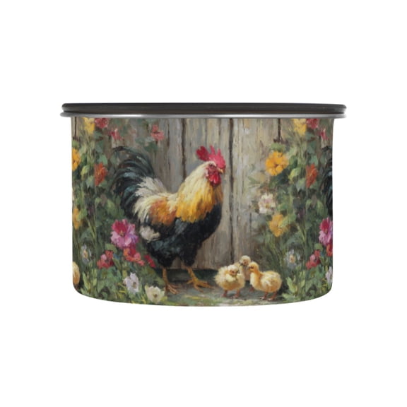 500ML Food Storage Container Food Storage Tank Coffee Storage Container 304 Food Grade Stainless Steel Corrosion Resistant Colorful Big Rooster