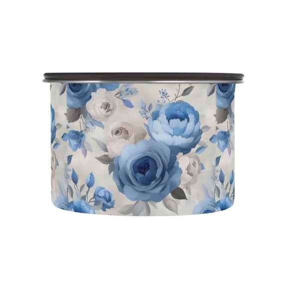500ML Food Storage Container Food Storage Tank Coffee Storage Container 304 Food Grade Stainless Steel Corrosion Resistant Colorful Blue Rose