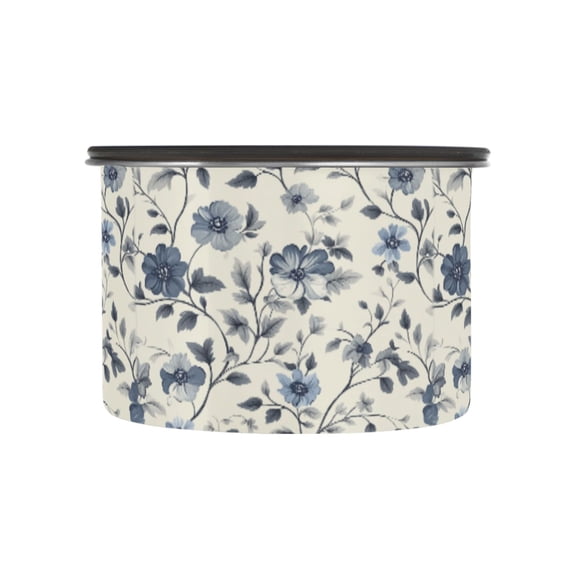 500ML Food Storage Container Food Storage Tank Coffee Storage Container 304 Food Grade Stainless Steel Corrosion Resistant Cool Blue Flower