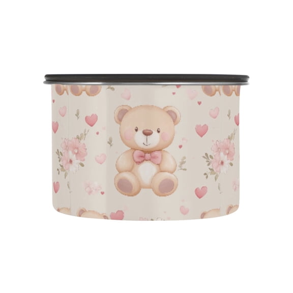 500ML Food Storage Container Food Storage Tank Coffee Storage Container 304 Food Grade Stainless Steel Corrosion Resistant Cool Little Bear