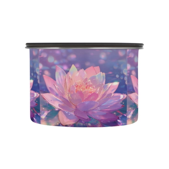 500ML Food Storage Container Food Storage Tank Coffee Storage Container 304 Food Grade Stainless Steel Corrosion Resistant Crystal Lotus