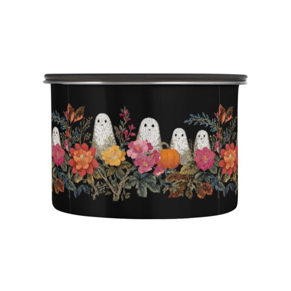 500ML Food Storage Container Food Storage Tank Coffee Storage Container 304 Food Grade Stainless Steel Corrosion Resistant Cute Ghost