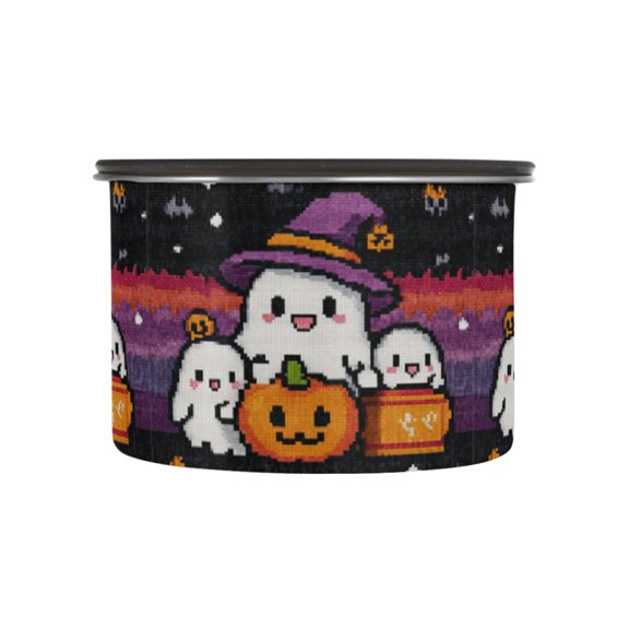 500ML Food Storage Container Food Storage Tank Coffee Storage Container 304 Food Grade Stainless Steel Corrosion Resistant Cute Ghosts