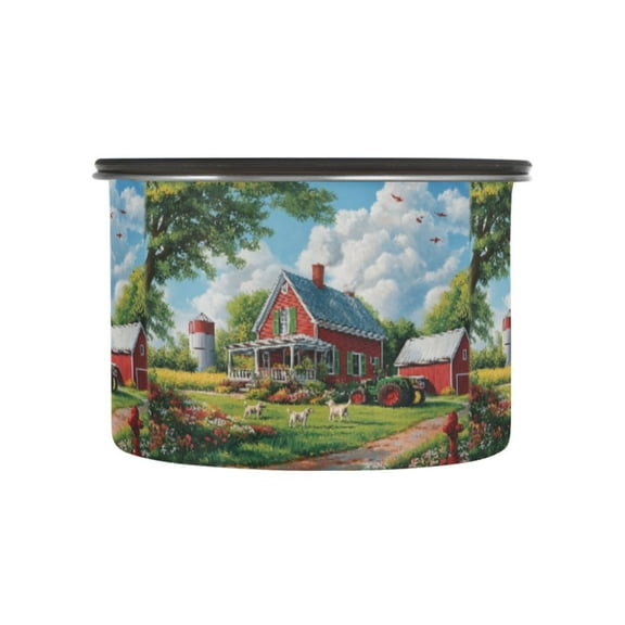 500ML Food Storage Container Food Storage Tank Coffee Storage Container 304 Food Grade Stainless Steel Corrosion Resistant Happy House