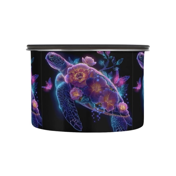 500ML Food Storage Container Food Storage Tank Coffee Storage Container 304 Food Grade Stainless Steel Corrosion Resistant Purple Turtle