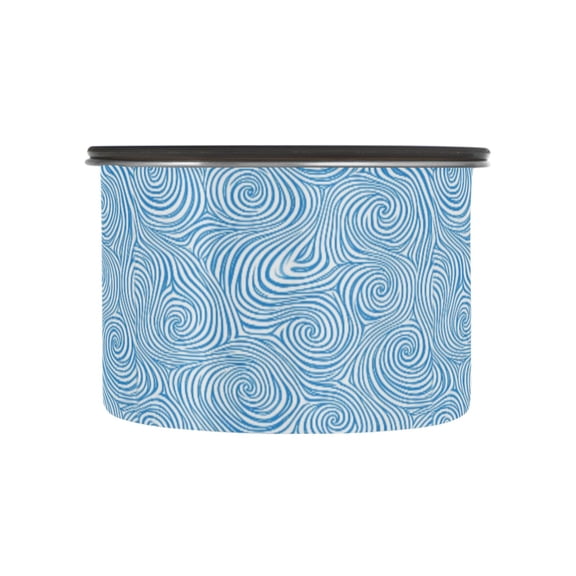 500ML Food Storage Container Food Storage Tank Coffee Storage Container 304 Food Grade Stainless Steel Corrosion Resistant Super Beautiful Blue Swirl