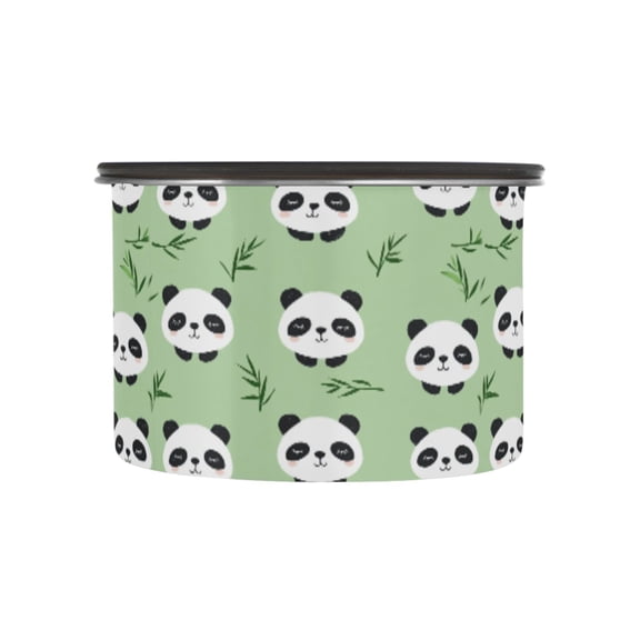 500ML Food Storage Container Food Storage Tank Coffee Storage Container 304 Food Grade Stainless Steel Corrosion Resistant Super Cute Cartoon Panda