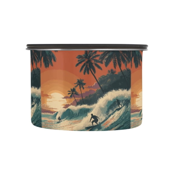 500ML Food Storage Container Food Storage Tank Coffee Storage Container 304 Food Grade Stainless Steel Corrosion Resistant Surfer