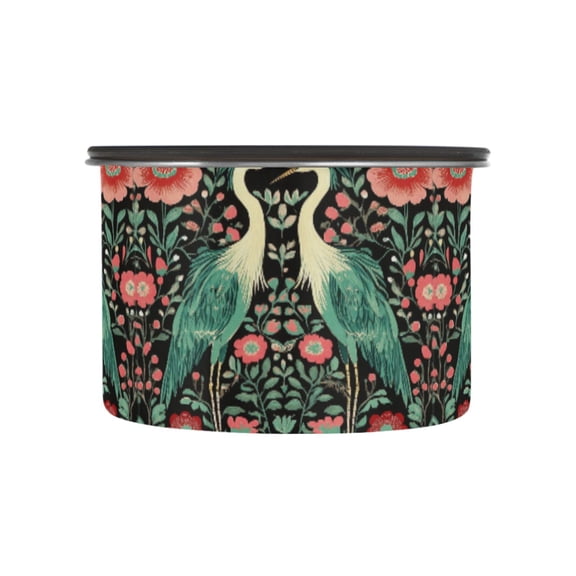 500ML Food Storage Container Food Storage Tank Coffee Storage Container 304 Food Grade Stainless Steel Corrosion Resistant Two Beautiful Cranes