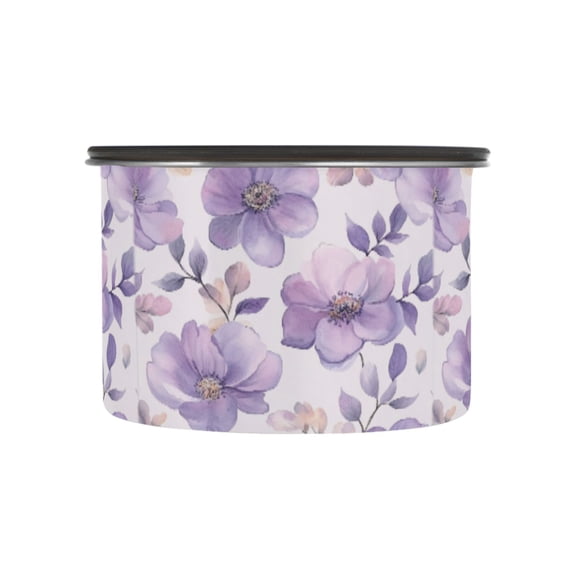 500ML Food Storage Container Food Storage Tank Coffee Storage Container 304 Food Grade Stainless Steel Corrosion Resistant Vibrant Lavender Flowers