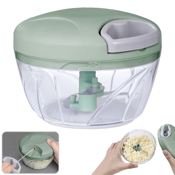 500ML Garlic Chopper Manual Meat Mincer Hand Press Crusher For Kitchen Tool Food Vegetable Grinder Onion Chili Cutter Masher