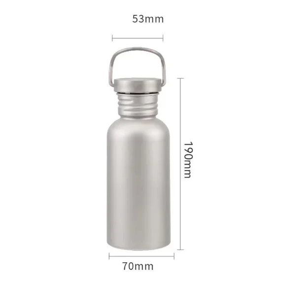 500ML Large-capacity Mountaineering Kettle Outdoor Sports Kettle Pure Titanium Travel Cup Portable Can Boil Water