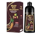 thumbnail image 1 of 500ML Organic Natural Plant-Based Hair Color Shampoo Instant 3in1 Formula for Fast Color Coverage, Covers Gray Hair Colors Hair in Minutes Instant Herbal (Chestnut Brown), 1 of 3