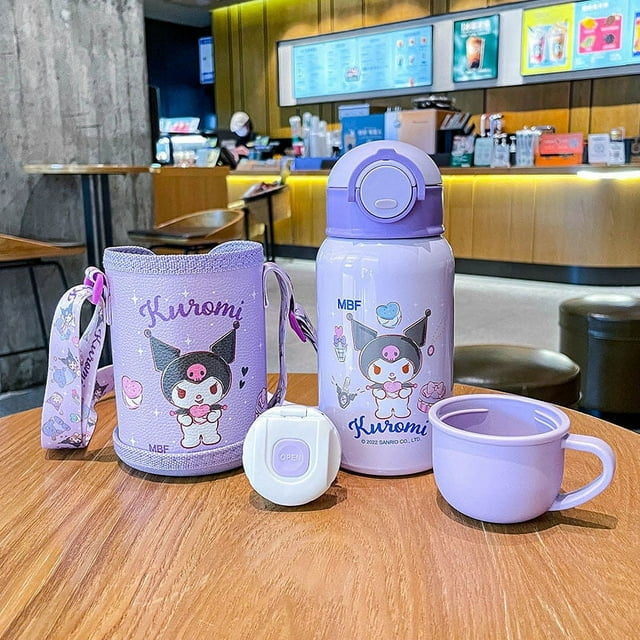 500ml Portable Kawaii Sanrio Kuromi Thermal Cup Cute Cartoon 