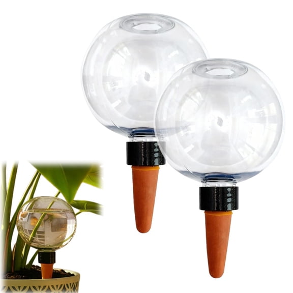 500ML Self Watering Globes - Large Watering Balls Water Dispenser Plants Watering Houseplants Clear Plant Watering Globes Automatic Plant Waterer for Plant Indoor Outdoor(2 PCS)