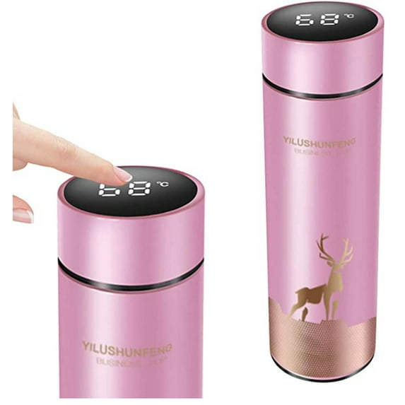 500ML Smart Thermos Bottle with LCD Temperature Display, 304 Stainless Steel Vacuum Flask for Hot & Cold Drinks, Leak-Proof Travel Coffee Cup