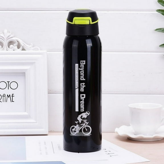 500ML Sport Thermos Water Bottle Thermo Mug Stainless Steel Vacuum Flask Mug with Straw Insulation Cup Thermoses Tthermal Bottle