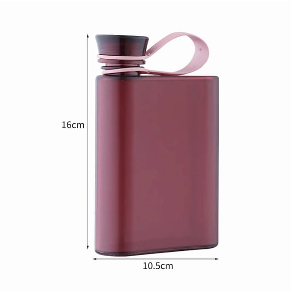 500ML Square Water Bottle BPA Free Plastic Flat Style Drinking Cup with Handle Portable Sports Bottle for Outdoor Travel Gym