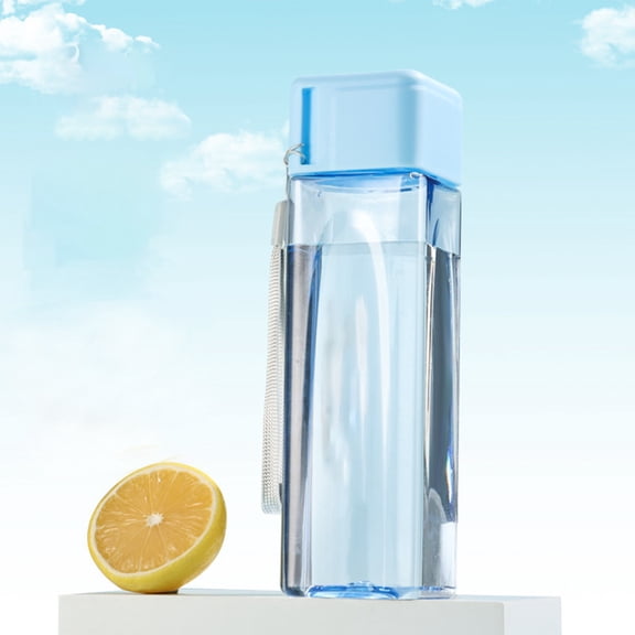 500ML Squares Plastic Water Bottle Minimalists Transparent Water Glass Online Cup