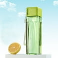 thumbnail image 1 of 500ML Squares Plastic Water Bottle Minimalists Transparent Water Glass Online Cup, 1 of 7